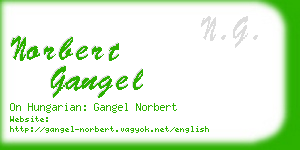 norbert gangel business card